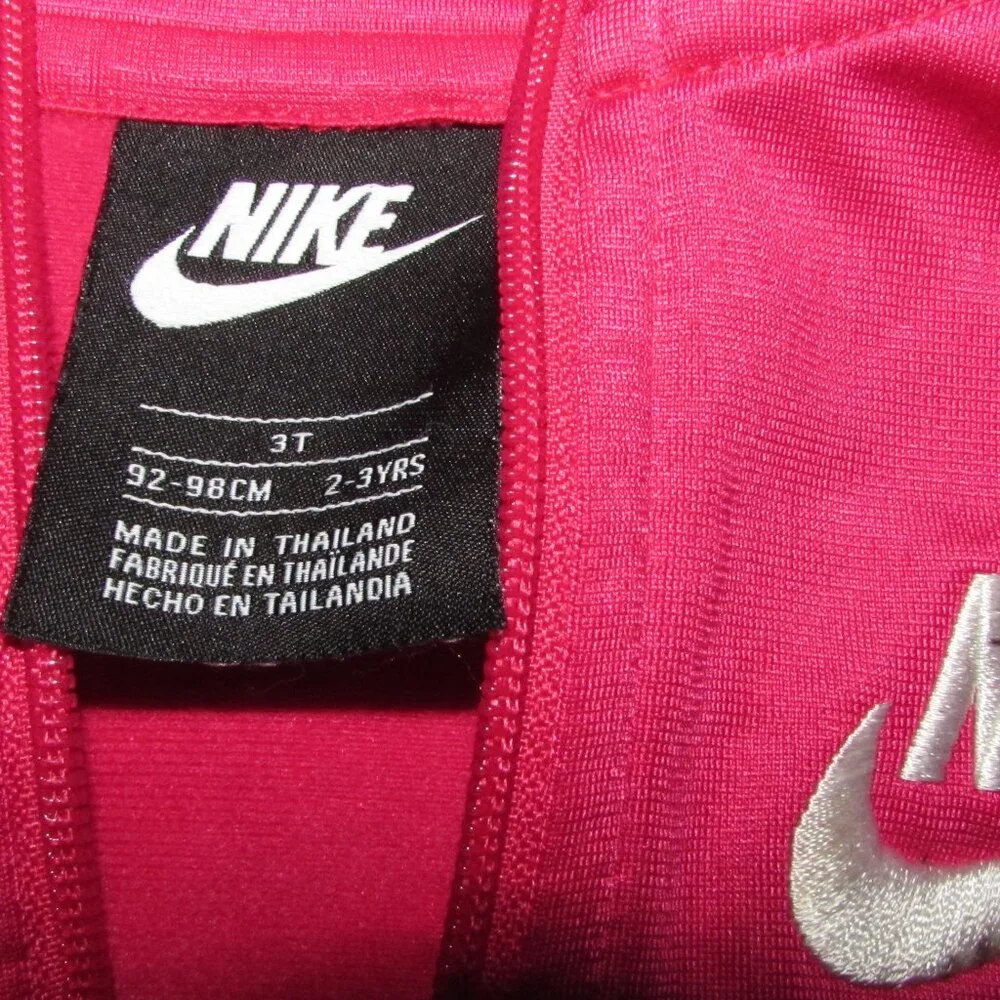 NIKE Pink Sweat Jacket Toddler Size 3T Gym Coat - Picture 3 of 9